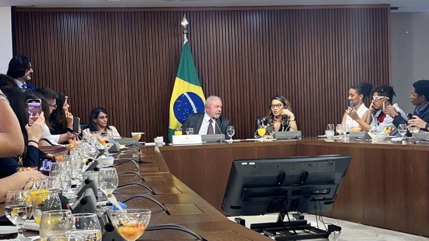 Lula e Janja encontro influenciadores