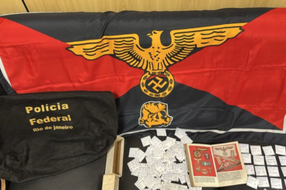 Objetos apreendidos pela Polícia Federal no Rio de Janeiro