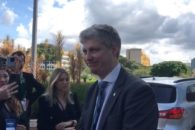 Deputado Marcel van Hattem na saída do julgamento da 1ª Turma do STF (Supremo Tribunal Federal)