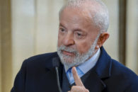 O presidente Lula durante declaração a jornalistas depois de agenda oficial na Rússia